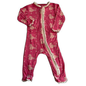 Kickee Pants Bamboo Poodle Pink Sleeper Size 3-6 Months